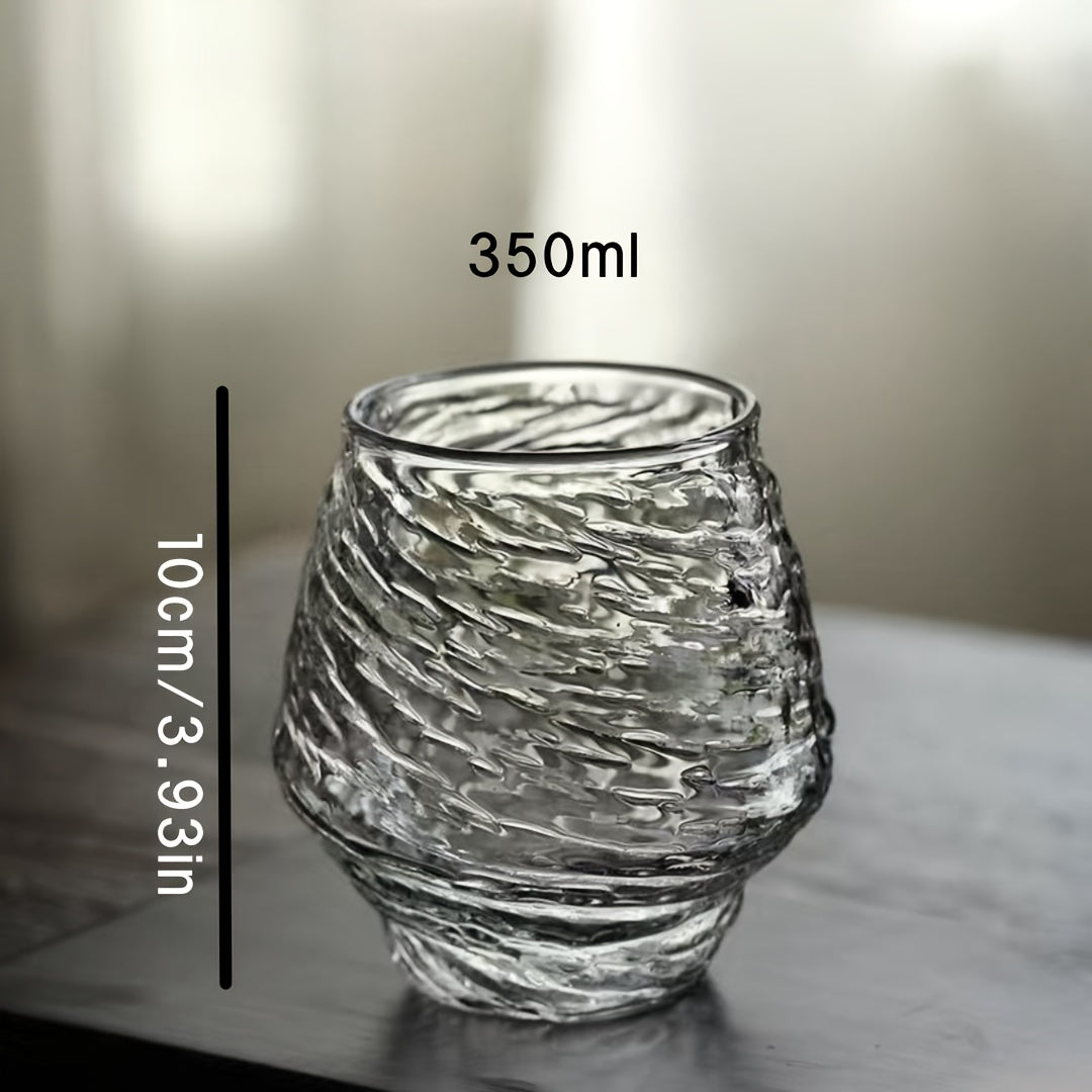 1pc, Spiral Pattern Whisky Glass, Freezer Beer Glasses, Stylish Glassware, For Scotch Bourbon, Whisky, Cocktail, Cognac, Vodka, Gin Tequila Liquor, Home Decor, Home Kitchen Supplies, Unique Gifts For Men