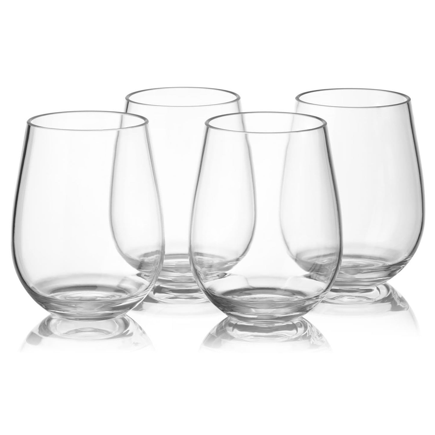 Shatterproof Transparent Plastic Wine Glass Set