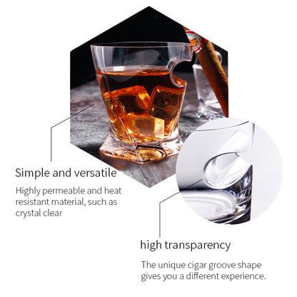 Shaped cigar cup lead-free crystal beer mug