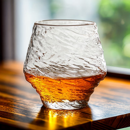 1pc, Spiral Pattern Whisky Glass, Freezer Beer Glasses, Stylish Glassware, For Scotch Bourbon, Whisky, Cocktail, Cognac, Vodka, Gin Tequila Liquor, Home Decor, Home Kitchen Supplies, Unique Gifts For Men