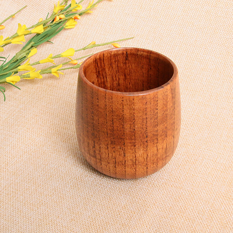 Retro Wooden Wine Glass Pot-bellied Cup Sanguo Cup Tableware