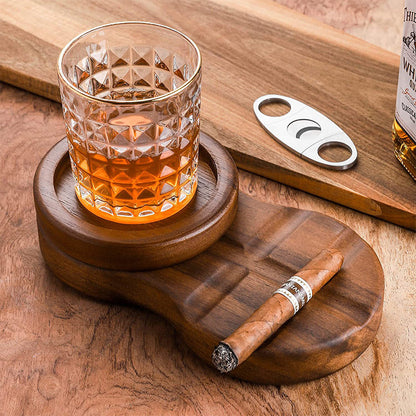 Cigar Ashtray Solid Wood Creative Ornaments