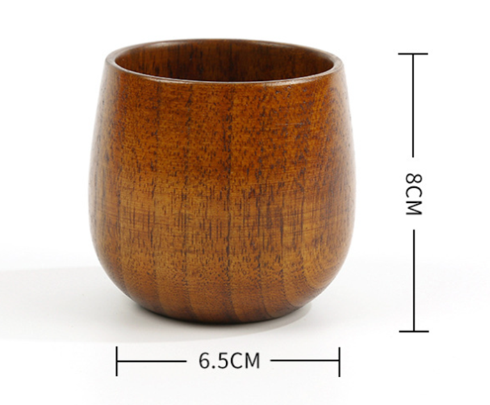 Retro Wooden Wine Glass Pot-bellied Cup Sanguo Cup Tableware