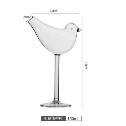 Creative Bird-shaped Wine Glass Shaped Cocktail Glass Personality Molecular Smoked Wine Net Red Glass