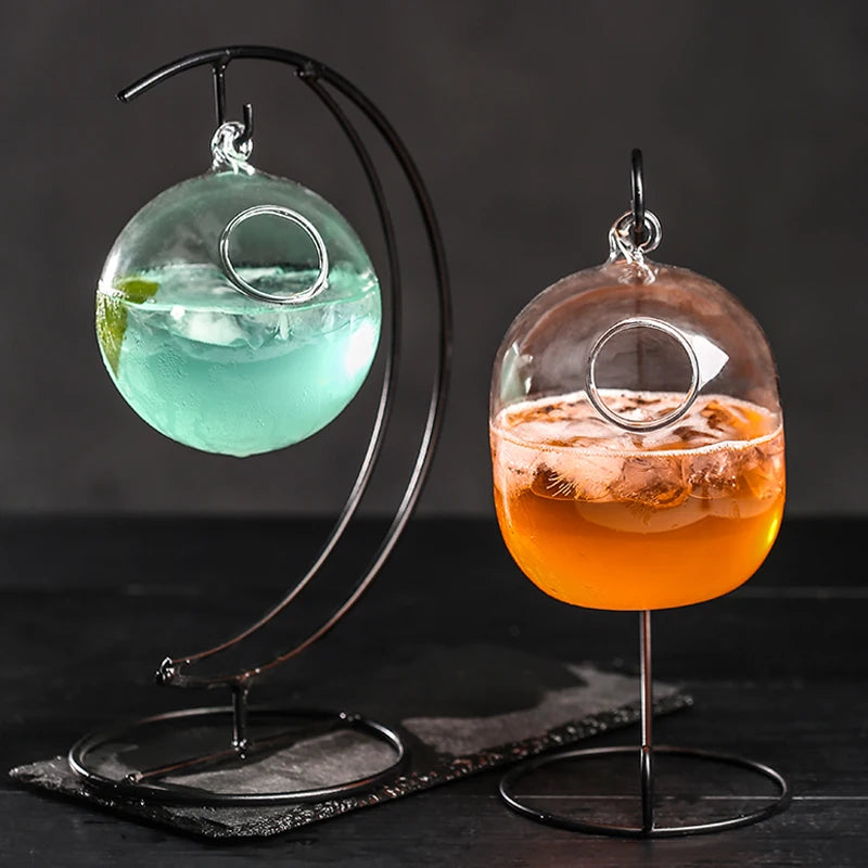 Iron Cocktail Glass Personality Western Restaurant Wine Glass Creative Hanging Glass Hanging Bottle Cold Drink Cup