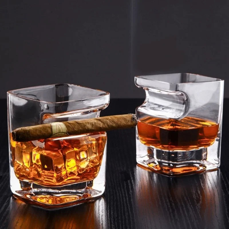 Thickened Crystal Cigar Cup Lead-free Crystal Beer Glass Household Glass Wine Glass Wine Utensils Whiskey Glass Drink Cup