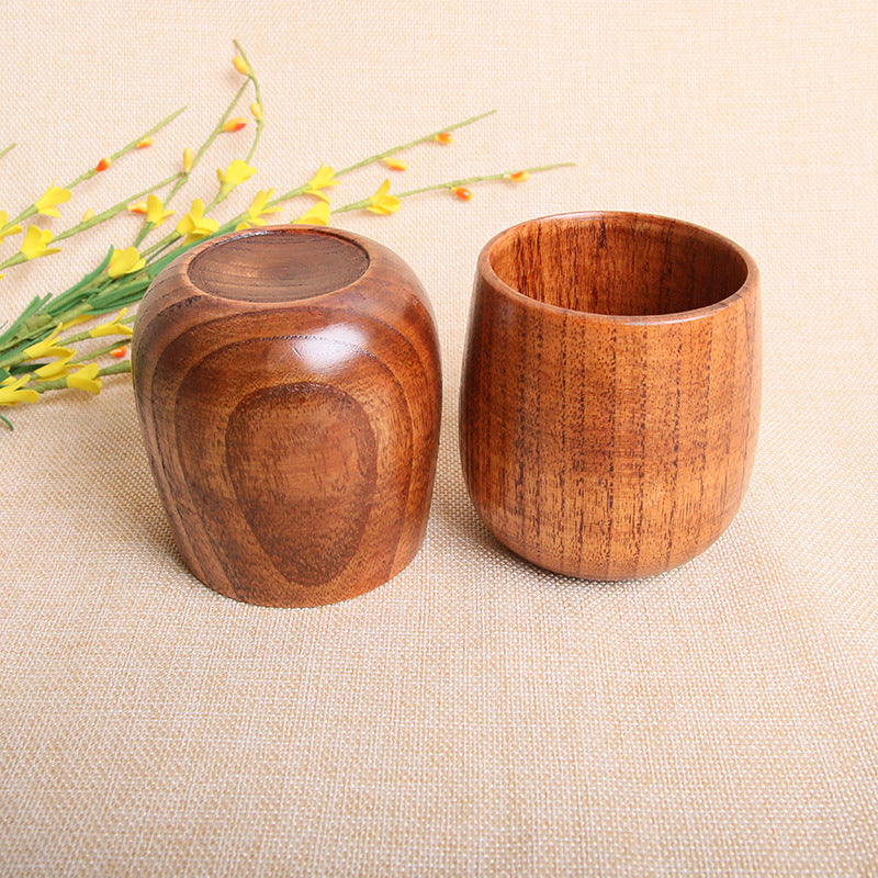 Retro Wooden Wine Glass Pot-bellied Cup Sanguo Cup Tableware