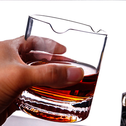 Cigar-Notch Whiskey Glass