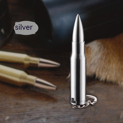 Creative Metal Pointed Bullet Model Lighter Personalized Keychain Grinding Wheel Flame Lighter