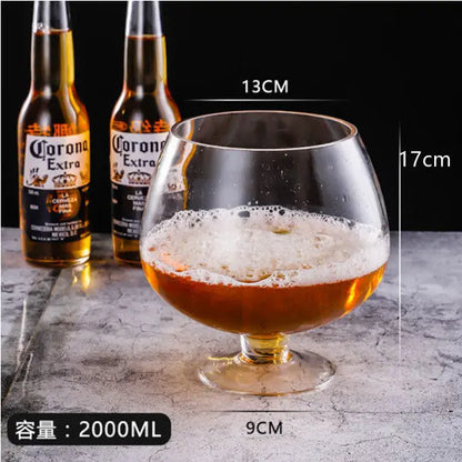 1 Piece Jumbo Glass Cup  Lead Free Super Large Capacity Party Glasses Wine Beer Brandy Juice Glass for Gathering Big Bar Cup